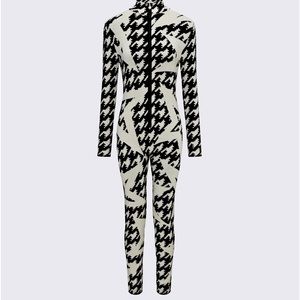 Houndstooth Star Merino Wool Jumpsuit by Perfect moment sports